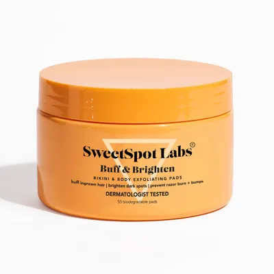 SweetSpot Labs Buff & Brighten Bikini & Body Exfoliating Pads - 50ct