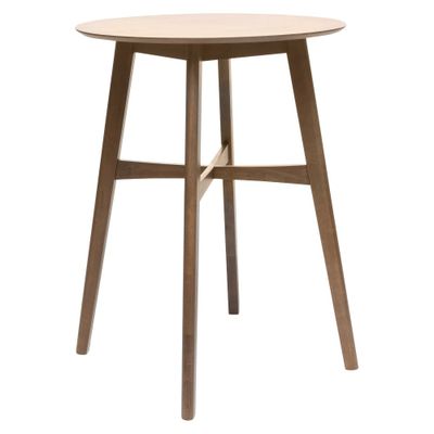 Tenley 42 Bar Table - Natural Walnut - Christopher Knight Home: Scandinavian Style, Rubberwood Frame, MDF & Veneer Surface