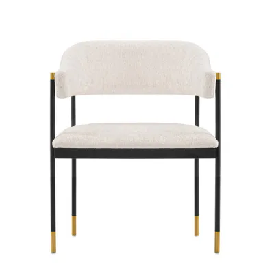 Lia Modern Boucle Upholstered Dining Armchair