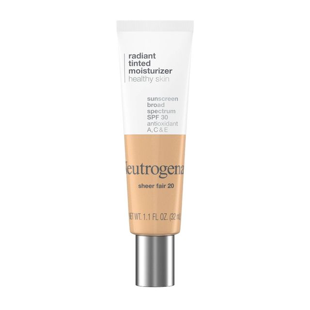 Neutrogena Healthy Skin Radiant Tinted Facial Lightweight Moisturizer with Vitamins A, C, & E, SPF 30 - Sheer Fair - 1.1 fl oz