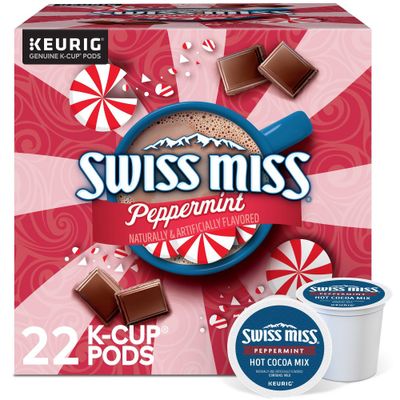 Swiss Miss Peppermint Cocoa Keurig K-Cup Pods - Hot Cocoa - 22ct/11.4oz