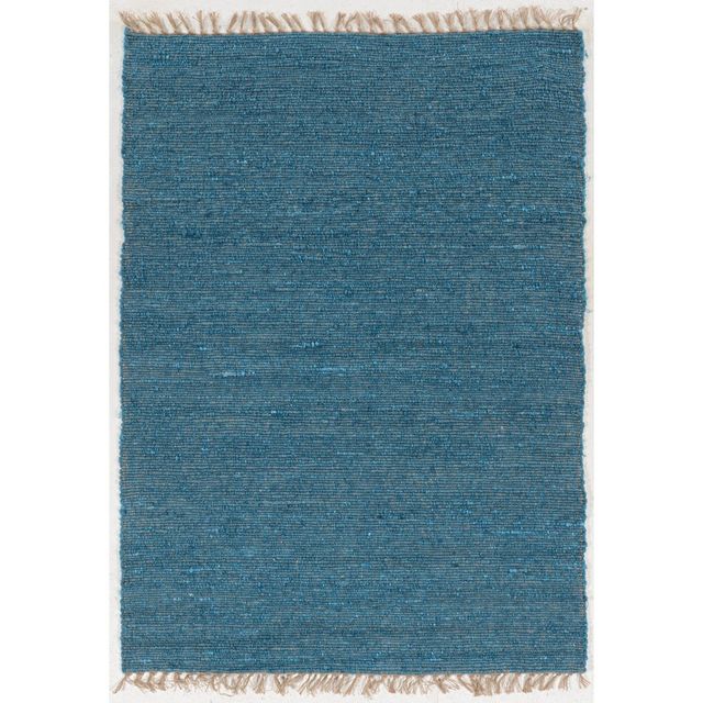 8x106 Verginia Berber Rug Sage - Linon: Reversible Flatweave, Wool & Jute, Low Pile, Handmade, Indoor Use