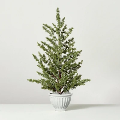 2.5 Faux Spruce Tree in Fluted Porch Pot - Hearth & Hand with Magnolia