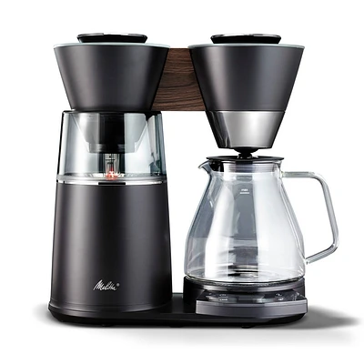 Melitta Vision 12c Drip Coffeemaker with Revolving Dashboard /Chrome Silver/Black