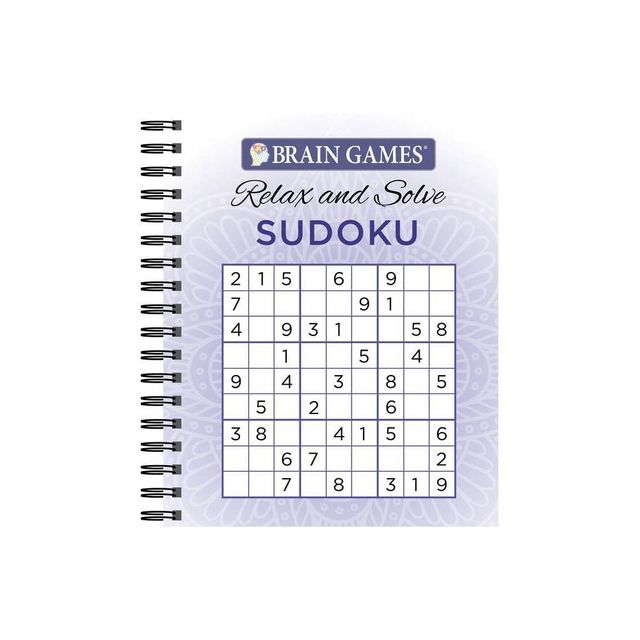 Brain Games - Relax and Solve: Sudoku (Purple) - by Publications International Ltd & Brain Games (Spiral Bound)