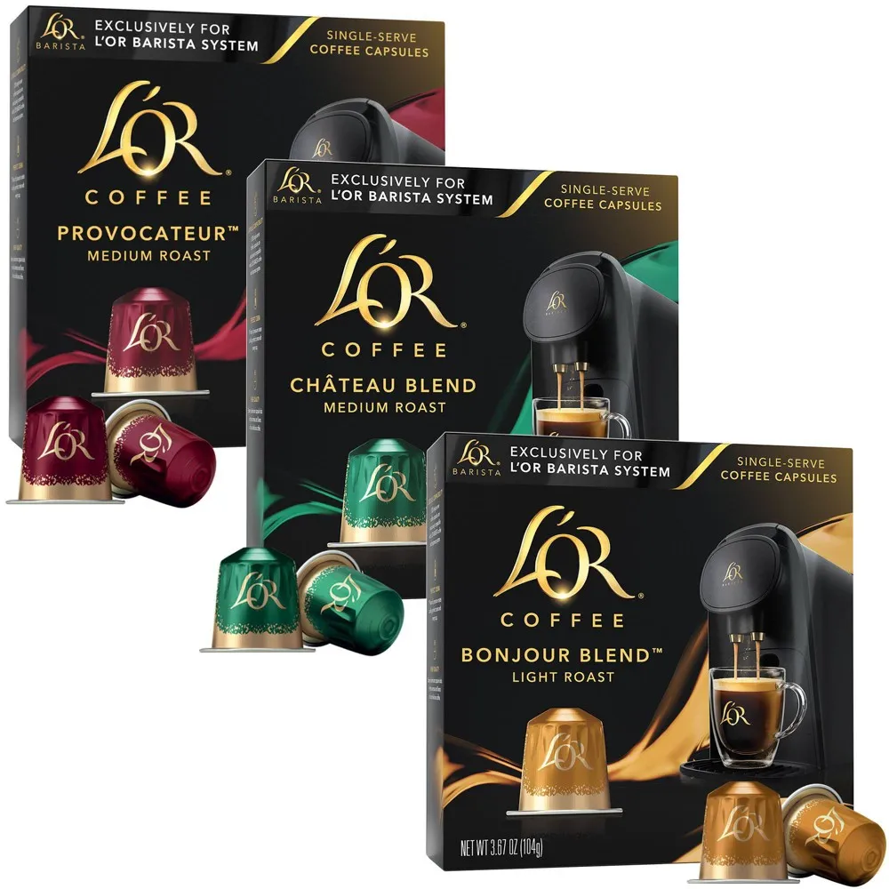 LOR Light Medium Roast Variety Pack Coffee Capsules - 30ct