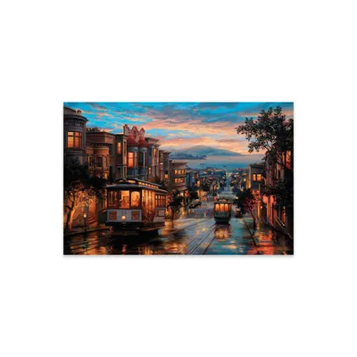 24 x 16 Cable Car Heaven Print on Acrylic Glass by Evgeny Lushpin - iCanvas: Modern Wall Sign Panel, Cityscape Art