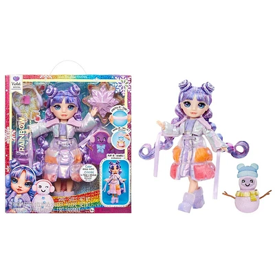 Rainbow High Winter Wonderland Violet Purple 11 Fashion Doll with Magic Snow and Snowman Kit