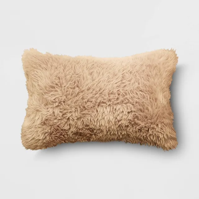 Faux Shearling Bed Rest Pillow Cream - Room Essentials™ : Target