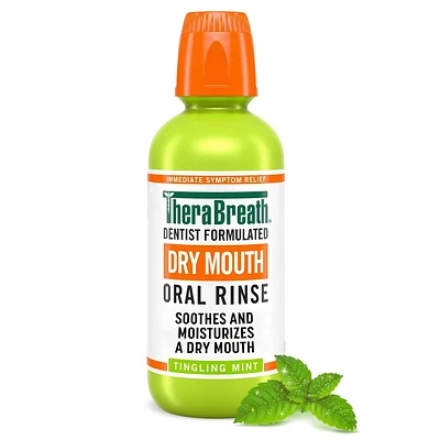 TheraBreath Dry Mouth Mouthwash Alcohol-Free - Tingling Mint - 16 fl oz