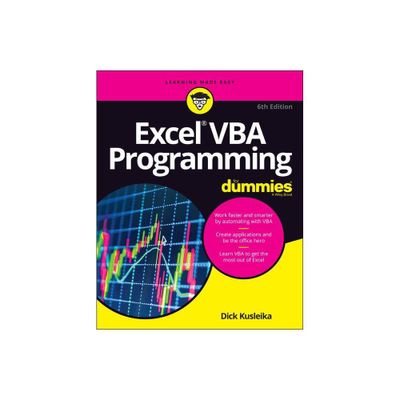 Excel VBA Programming for Dummies - 6th Edition by Dick Kusleika (Paperback)