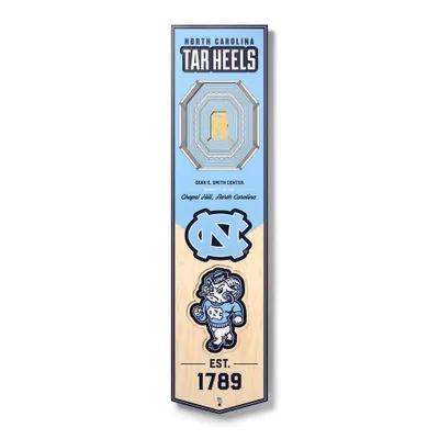 8 X 32 NCAA North Carolina Tar Heels 3D StadiumView Banner