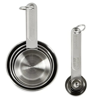 GoodCook 8pc Stainless Steel Measuring Cup and Spoon Set