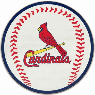 MLB St. Louis Cardinals Baseball Logo Glass Framed Panel