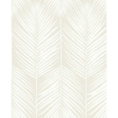 NextWall Palm Silhouette Peel and Stick Wallpaper Light Beige