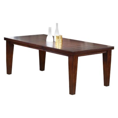 Acme Furniture Urbana Extendable Dining Table Wood/Cherry: Mid-Century Modern, Removable Leaf, Seats 4