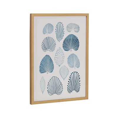 Kate & Laurel All Things Decor 12x16 Gallery Abstract Coastal Blue Coral Print by The Creative Bunch Studio Gold