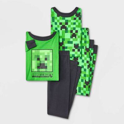 Boys Minecraft 4pc Pajama Set