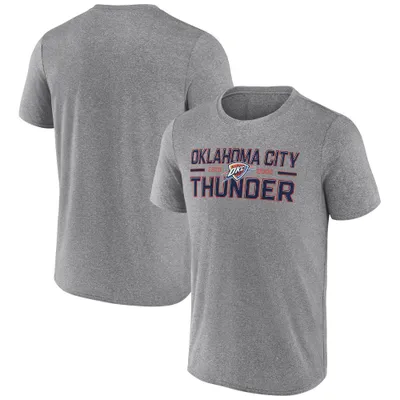 Nba Oklahoma City Thunder Men's Long Sleeve Gray Pick And Roll Poly  Performance T-shirt : Target