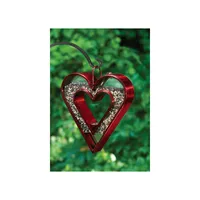 113R Copper Heart Fly-Thru Bird Feeder: Good Directions, Easy-Fill, Non-Toxic, 4.5 lb Capacity