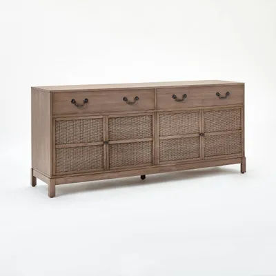 Brandeis Woven TV Stand for TVs up to 60 Brown - Threshold designed with Studio McGee