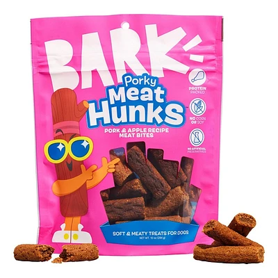 BARK Porky Meat Hunks Pork Flavor Recipe Soft and Meaty Dog Treats - 10oz