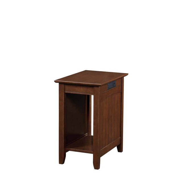 Edison End Table with Charging Station  - Breighton Home: Built-In USB & Outlet, Modern Living Room Side Table