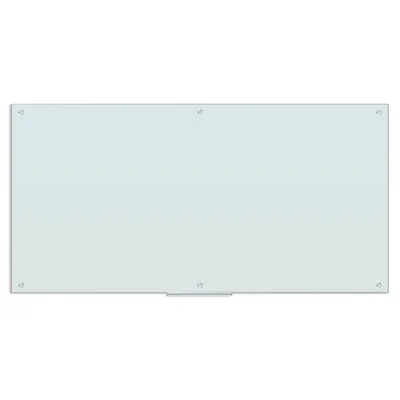 U Brands 70x35 Frosted Glass Frameless Dry Erase Board White