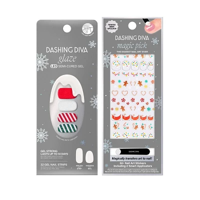 Dashing Diva Glaze All Wrapped Up + Magic Pick Nail Art - Sweet Treats