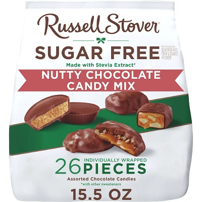 Russell Stover Sugar Free Candy Nutty Chocolate Candy Mix - 15.5oz
