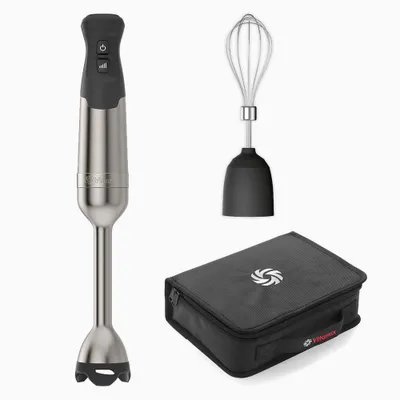 Vitamix Immersion Blender w/ Whisk 5 Speed Silver/Black: Stainless Steel Hand Mixer, Dishwasher-Safe, 625W, 5 Speeds