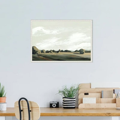 Amanti Art 23x16 Sky Line Landscape with Forest by Jacob q Framed Wall Art Print: Polystyrene Frame, Lithograph Medium