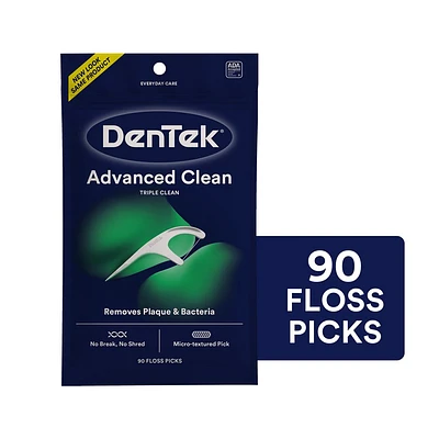 DenTek Triple Clean Floss Picks for Tight Teeth - 90ct