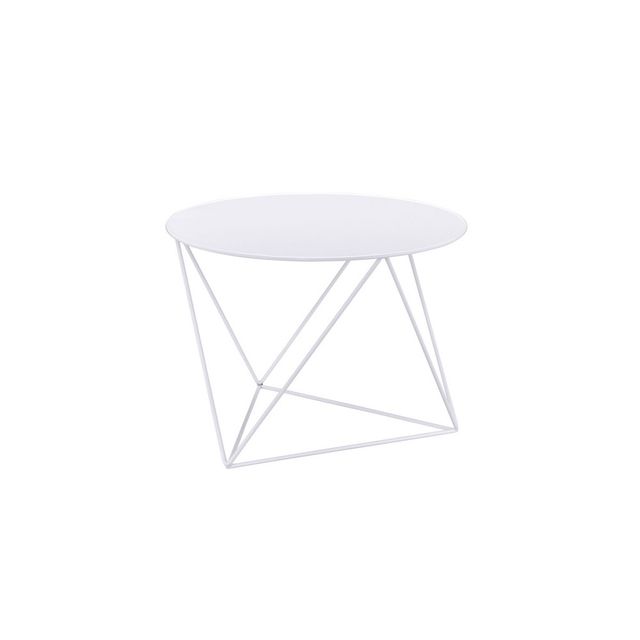 Acme Furniture Epidia Accent Table : Round Metal Side Table, Powder-Coated Finish, 17 Height