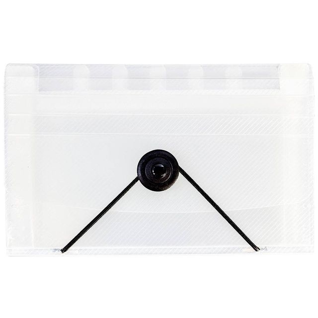 JAM Paper 4 1/4 x 6 3/4 13 Pocket Plastic Expanding File - Coupon Size - Clear: Coupon Organizer, File Holder