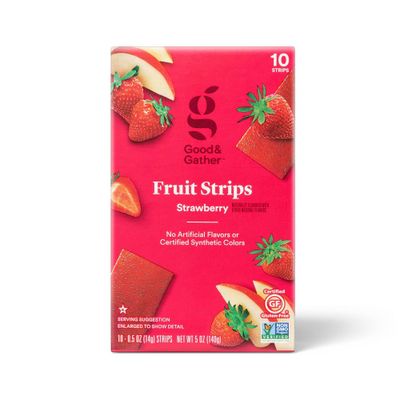 Strawberry Fruit Strips - 5oz/10ct - Good & Gather