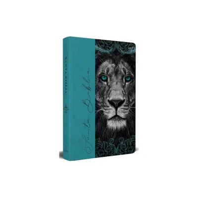 Biblia Rvr 1960 Letra Grande, Tamao Manual, Tapa Dura de Tela Len Aguamarina / Spanish Bible Rvr 1960 Handy Size Large Print Hardcover Cloth Lion