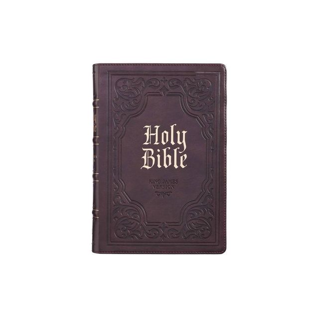 KJV Bible Giant Print Full Size Dark Brown - Large Print (Leather Bound)