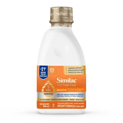Similac 360 Total Care Sensitive Non-GMO Ready to Feed Infant Formula - 32 fl oz
