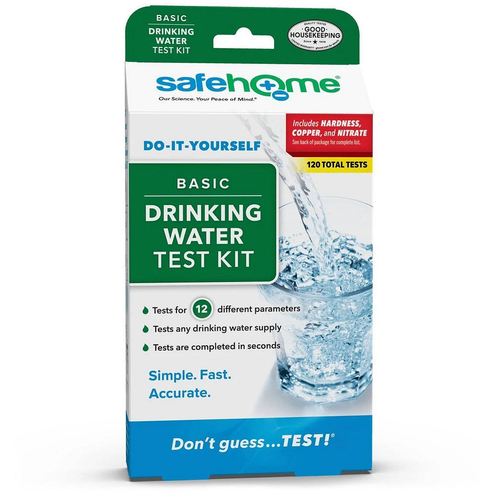 Safe Home Basic DIY 120 Water Test Kit: Household Drinking Water 