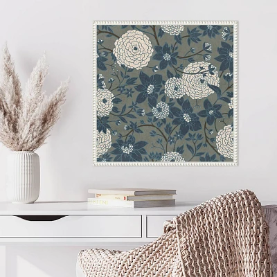 Amanti Art Puff Ball Vines Gray by Katie Oshea Framed Canvas Wall Art Print