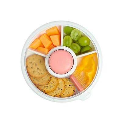 GoBe Kids Small Snack Spinner Slide Baby and Toddler Food Storage Container -  Pink - 11oz