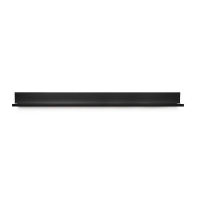 36 No Stud Needed Photo Ledge Black Powder Coat - Simple Mount: Metal Wall Shelf, Holds 50 lbs