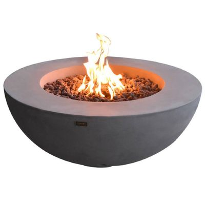 Lunar 42 Natural Gas Firepit Bowl Patio Heater - Elementi: Weather-Resistant, No Assembly Required