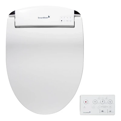 SB-2400ER Electric Bidet Toilet Seat for French Curve and Elongated Toilets White - SmartBidet: Heated, Polypropylene with Warmer Function