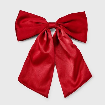 Satin Bow Hair Barrette