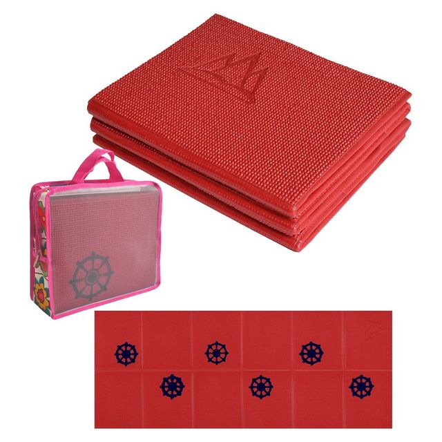 Khataland Folding Kids Yoga Mat - Cherry Red (6mm)