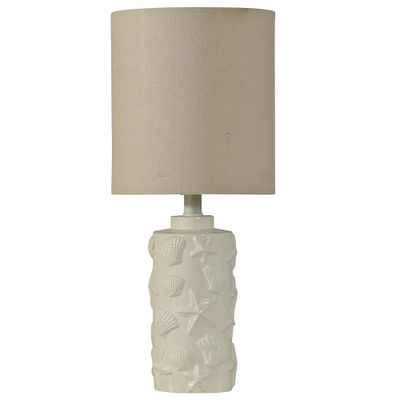 Coastal Sand Finish And Seashell Motif Table Lamp Beige - Stylecraft :  Target