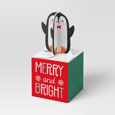 4ct 4x10.5 Penguin Merry and Bright Christmas Gift Box - Wondershop