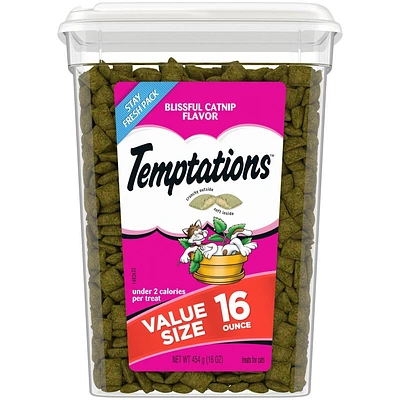 Temptations Blissful Catnip Flavor Crunchy Cat Treats - 16oz